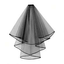 3pcs Halloween Ghost Bride Black Wedding Crown Veil Shoulder Strap Set Gothic Style Bachelorette Party - Multicolor - View 13