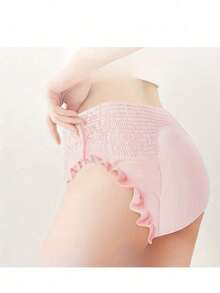 Overnight Period Panties, Women's Menstrual Pads, Prevents Side Leaks - Pink - View 7