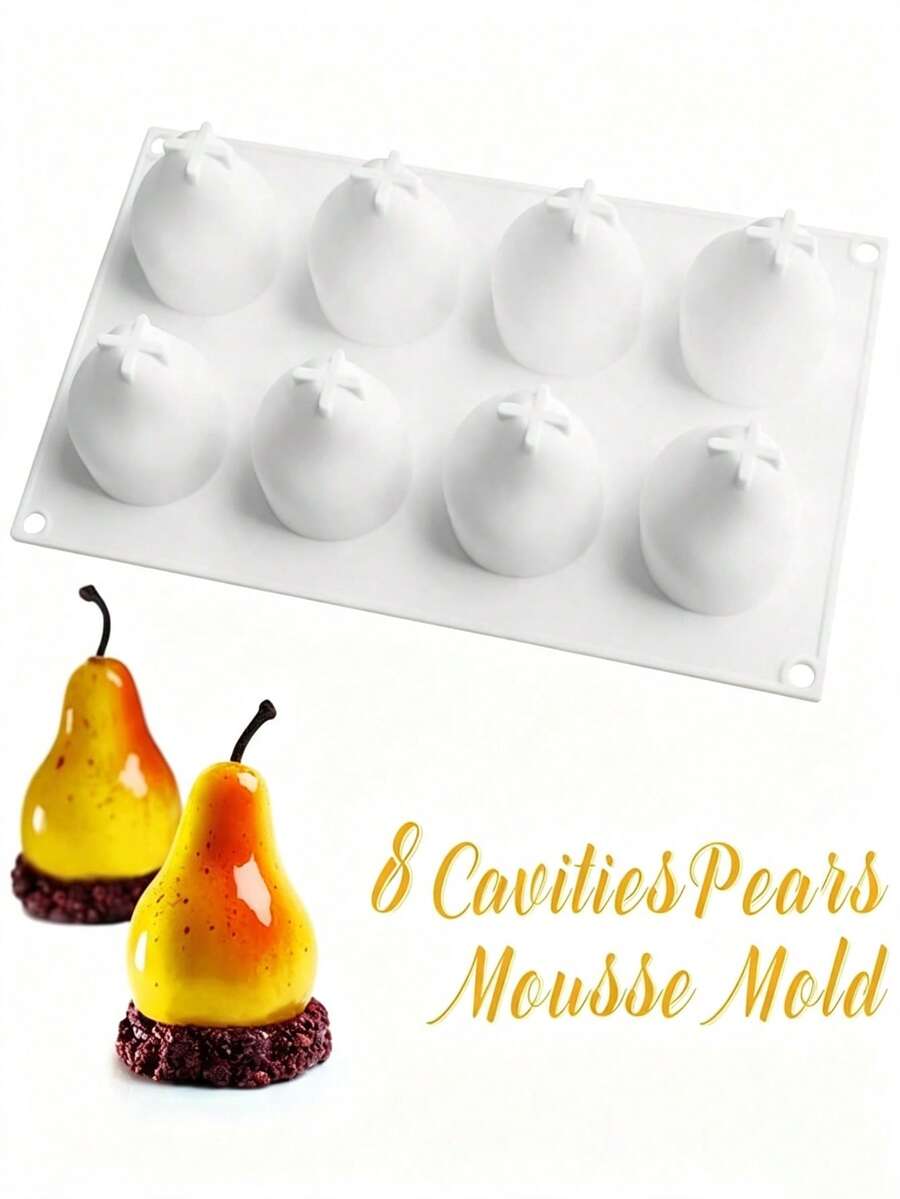 Pear-Shaped Silicone Mold, Mousse Mold, Chocolate Ice Cream Dessert Mold, Cake Decoration Tool, Kitchen Accessory - Multicolor - View 1