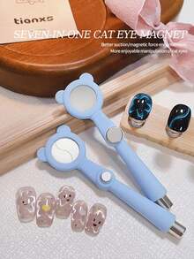 New 6-In-1 Cat Eye Magnetic Wand, 3D Cat Eye Effect, Strong Rotating 7-In-1 Design Wide-Light Glass Bead Pattern Magnetic Tool For Gel Nail Polish, Suitable For Women, Salons And Home DIY, Cat Eye Accessory, Round Magnetic Tool, Professional, With Automatic Glass Bead Adsorption Function, Suitable For Beginners, Magnetic Tool 3s Suction Super Strong Magnetic Force, Multi-Functional Wide-Light Cat Eye Magnetic Wand, Gift For Female Friends, Back To School Gift, Autumn Gift, Halloween Gift, Christmas Gift, Valentine's Day Gift - New Best Seller - View 9