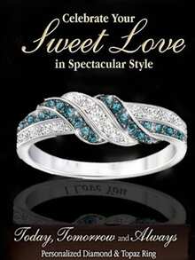 1pc Fashion Zinc Alloy Bar Decorative Ring, Silver Tone Inlaid With Blue & White Rhinestones, Luxury Party & Daily Wear Decorative Finger Ring - White - View 1