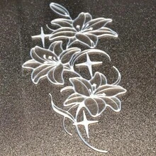 Korean Imitation Organza Lily Embroidered Bookmark 3D Printed Bookmark Journal Decoration Reading Marker Gift For Book Lovers - Square - View 4
