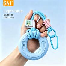 361degree 1pc 361° 30/40lbs Silicone Hand Grip Ring With Keychain, Portable Finger Strength Trainer Hand Grip Exerciser, Hand Grip Strength Enhancement Set, Climbing Fitness Stress Relief Hand Exerciser, Unisex Bag Charm Accessory - Multicolor - View 1
