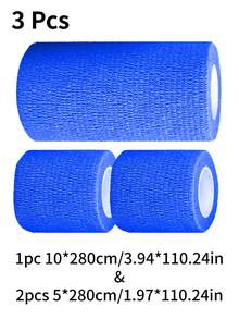 2/3/4 Pcs Of Elastic Self-Adhesive Breathable Pet Bandages, Suitable For Cats, Dogs, And Horses, Can Be Used On Wrists, Ankles, Knees, Heads, And Bodies - Blue - View 8