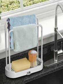 Sink Storage Rack, Sink Sponge Drain Rack, Unisex, Multi-Functional Kitchen Home Bathroom Classroom Decor, Indoor Daily, Back To School, Christmas Halloween, Travel, Holiday, Wedding Party Gift, Essential Accessory - Multicolor - View 6