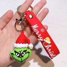 The Grinch 1pc Christmas Keychain Pendant, Christmas Tree Decoration, Car Keychain, Claw Machine Gift, Cake Decor, Bag Charm, Christmas Gift - Multicolor - View 9