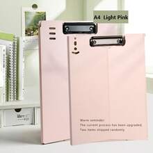 1pc A4 Clip Board, Thicker PP Writing Pad For Student, Exam Paper Clip, Upright Meeting/Office Document File Folder, Adjustable Clip, Pastel Color, Suitable For Office & Back To School Back To School - Multicolor - View 13