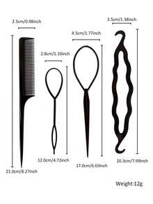 2PCS/Set Hair Styling Pin Tool, Ponytail Maker And Braid Styling Fixing Hairpin, Multi-Function Hair Accessory, For Daily Hair Styling And Travel Use - Multicolor - View 6