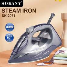 SOKANY-2071 2600W Powerful Steam Iron, Non-Stick Soleplate With Spray Function, Built-In Anti-Calc, Multi-Level Adjustable Household Clothes Wrinkle Remover - Grey - View 2