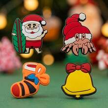 20-Piece Cute Cartoon Christmas-Themed PVC Shoe Charm Set – , Personalized Accessories For Clogs And Holiday Parties - Multicolor - View 7