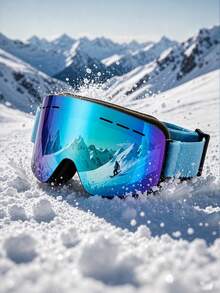 Large Frame Full-Coverage Double-Layer Anti-Fog Ski Goggles, Frameless Design With Detachable Lenses, Unisex - Suitable For Winter Skiing, Snowboarding, Outdoor Sports, Professional Grade Ski Glasses, Couple Style - Double-Layer Foam For Comfortable And Breathable Wear, Includes Portable Goggle Case - A - View 13