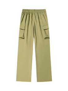 Men's Outdoor Casual Workwear Long Pants, Street Fashion Straight Leg Trousers, Spring/Autumn - Mustard Yellow - View 3