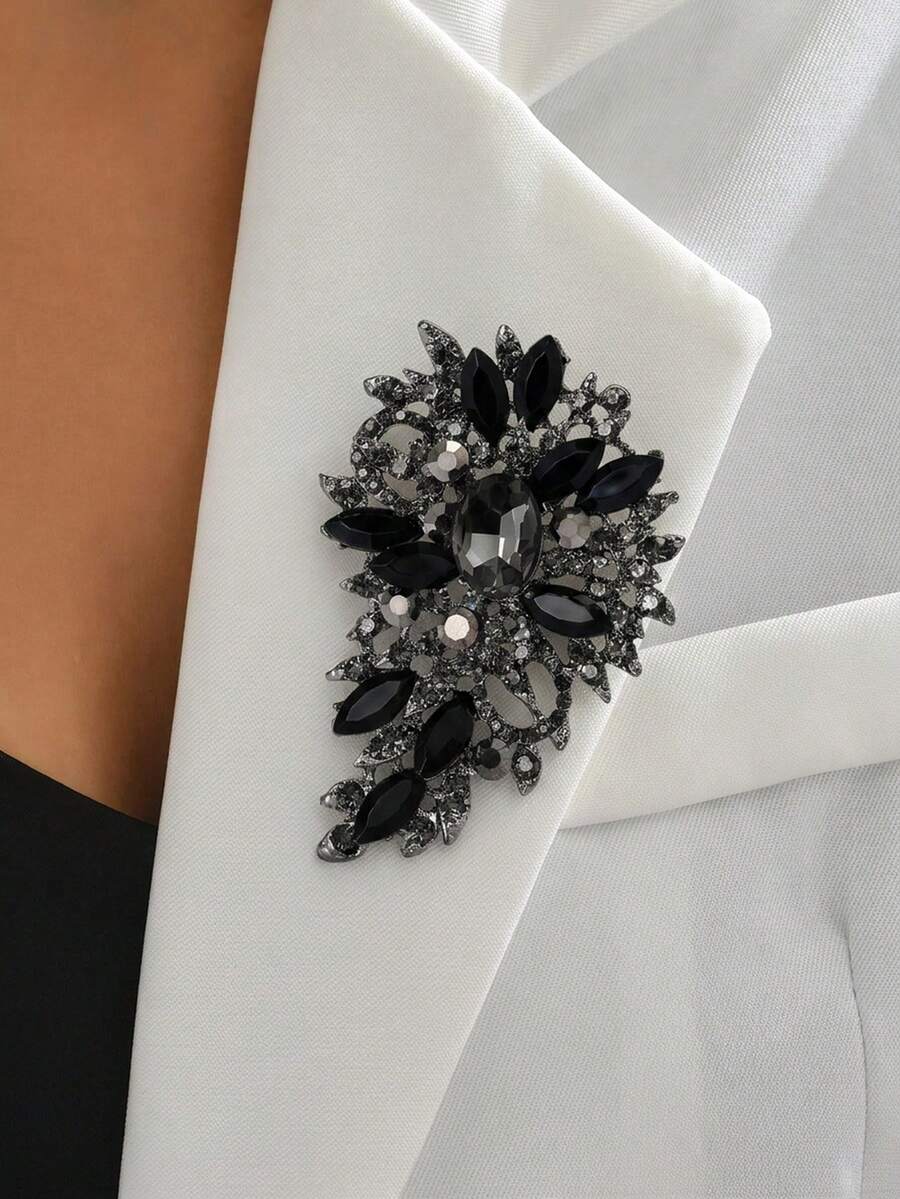 Heavy Industry Dark Series Broch - Neutral Premium Pin Formal Party Dressing Accessories/Friend Gift Coat Collar Badge Decoration - Large Glass (4474) - View 1