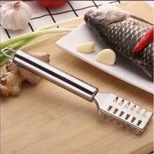 Durable Stainless Steel Fish Descaler Scraper, Quick Fish Scale Remover Tool, Ergonomic Handle Kitchen Gadget For Cleaning Fish - Silver - View 8