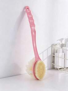1pc Double-Sided Long Handle Soft Bristle Bath Brush, With Extra Long Handle For Back Massage, Soft Bristles, Non-Slip Handle, Suitable For Hard-To-Reach Areas - A - View 13