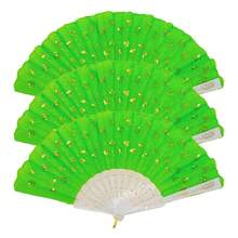 1/3/12 piezas D EXCEED Abanico de mano para fiesta de baile, abanico español para mujer, plegable con lentejuelas, para fiesta, boda, iglesia, festivales de música y carnaval - multicolor - Ver 39