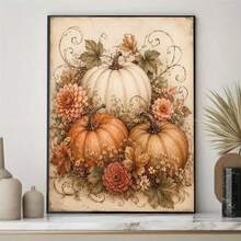 1PC DIY 5D Diamond Painting Kit Pumpkin Pattern - Round Full Drill Art Mosaic Craft, Home Wall Decor, Unframed - No Frame - View 2