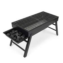 Parrilla Asador Grill Plancha Plegable Portátil  Practica Para Viajes - Negro - Ver 2