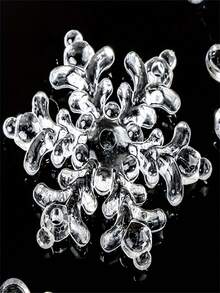 30pcs Assorted Acrylic Snowflake And Icicle Hanging Ornaments – Handmade Winter Wonderland Christmas Tree Decorations, Clear Crystal Snowflake Drops For Holiday Home Decor - Multicolor - View 7