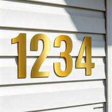 Reflective Stickers With 0-9 Numbers - Made Of Waterproof Vinyl Material With Strong Adhesion. Suitable For Outdoor Signs, Mailbox Address Plates, Vehicles, Helmets, Safety Labels And Windows. - New Arrival - View 9