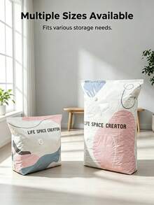 2pcs Vacuum Storage Bags Without Pump, 80% Compression Rate, Extra Large Capacity, 3D Roll-Up Vacuum Sealed Bags, Upgraded Large Capacity Compression Storage Bags, Suitable For Bedding, Clothing, Blankets, Oversized Bedding, Travel Packing Cubes - Multicolor - View 2