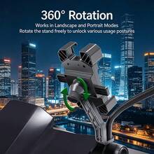 1 Set ABS Motorcycle Phone Holder, Anti-Vibration Stable Navigation Mount, Suitable For Delivery Drivers, Electric Scooters, Bicycles And Motorcycles - Multicolor - View 4