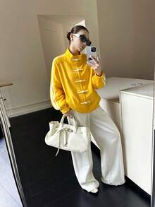 Spring/Autumn New Women's Chinese Style Jacket, New Chinese Style Sun Protection Jacket, Summer Fashion Casual Women's Jacket Vacation Style - Yellow - View 2