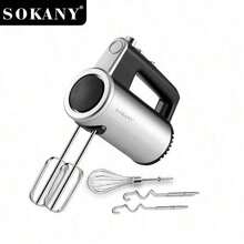 SOKANY 02017 800W 3-In-1 Food Processor, Combines Hand Mixer And Blender, 5 Speed Settings, Quickly Whip Cream, Egg Whites, Knead Dough, 304 Stainless Steel Beaters Easy To Clean, Essential Kitchen Tool For Daily Cooking And Baking - Silver - View 8