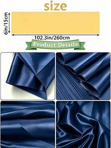 48 Stücke Satin Stuhl Schleifen Band Hochzeit Dekoration, 6*102,3 Zoll (ca. 15*260 cm) Stuhl Schleifen Dekoration, Satin Stuhl Schleifen Stuhlrücken Bindeband Party Stuhl Hochzeit Dekoration Stuhlbezug Schleifen (Marineblau) - marineblau - Übersicht 10