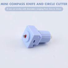 1pc 360° Rotating Manual Circle Cutter, DIY Adjustable Round Cutting Tool, Cuts Diameter 2–20cm/0.79–7.9in, With Inch/Cm Dual Scale, Transparent Center Positioning Window And Non-Slip Base, Suitable For Photo Paper, Cardstock, Labels, Scrapbooking And Card Making - Single Piece - View 6