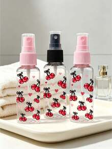 Clear Spray Bottle With Cherry Bow Pattern,Perfume Refillable Bottle,Multi-Functional Fine Mist Spray Bottle,Portable Decanting Bottle Container - Multicolor - View 4