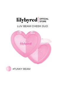 LILYBYRED LUV BEAM 雙色腮紅盤 01 FUNKY BEAM 烘焙絲絨質地，控油配方，自然瑩亮光澤，可疊擦持久顯色，日常臉部腮紅，韓系彩妝禮品 - 01 FUNKY BEAM - 查看 6