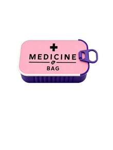 Mini Portable Medicine Box With "MEDICINE BAG" Print, Snap-Seal Pill Organizer, Compact Storage For Pills, Band-Aids, And First Aid Essentials, Suitable For Commuting, Short Trips, Dorm Desk, And Home Vanity Organization, Ideal For Students And Outdoor Enthusiasts, Practical Niche Birthday Gift, Portable Pill Dispenser, Travel Mini Medicine Storage Box, Pocket-Sized Medical Organizer - Multicolor - View 11