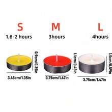 10-30pcs Small Smokeless Tea Light Candles, Romantic Mini Candles, Wax Melt Heater Candles, Odorless And Smokeless, For Birthday Party, Outdoor Wedding, Indoor Dinner Atmosphere - Multicolor - View 3