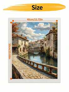 DIY European Canal Side Village Street (Frameless 8x12 / 16x20 Inches) Paint By Numbers Kit (Acrylic) Arts & Crafts For Adult Beginners, Home Wall Decor, And Unique Holiday Gifts For Relaxation - Sets - View 8