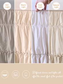 1 buah Rok Ranjang Warna Beige Abu-abu Muda dengan Pinggiran Pita (1 buah), Gaya Klasik Sederhana untuk Sehari-hari, Terbuat dari Serat Poliester yang Nyaman dan Bernapas, Cocok untuk Semua Musim. Sempurna untuk Tata Letak Kamar Tidur dan Dekorasi Rumah, Perlengkapan Tempat Tidur Berumbai yang Bergaya - Abu-abu Krem - View 5