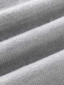 Vintage Cable Knit Cardigan Men's Autumn/Winter Round Neck Zipper Loose Fit 3D Cable Texture Casual Sweater Jacket - Light Grey - View 8
