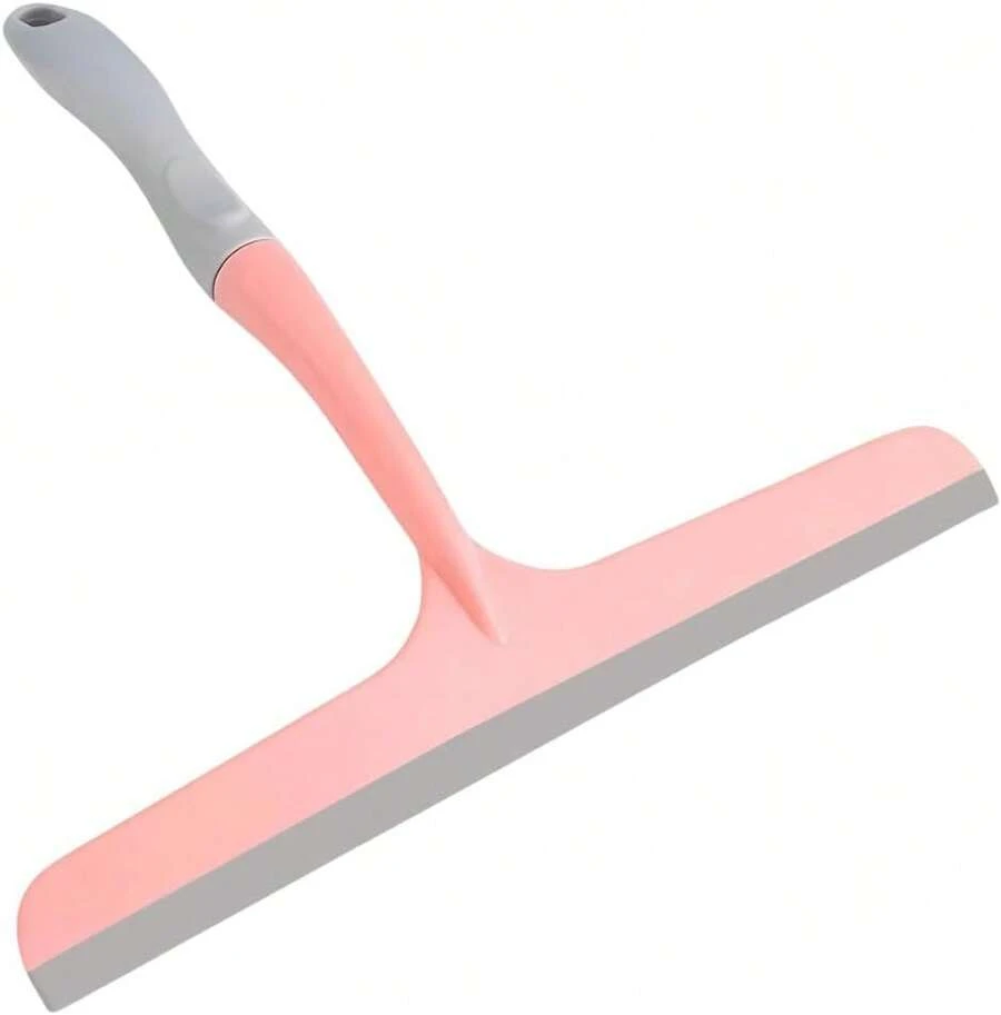 Espátula de Silicona para Duchas, Ventanas y Espejos - Herramienta de Limpieza Flexible para el Hogar para Vidrio, Azulejos y Encimeras (Rosa)