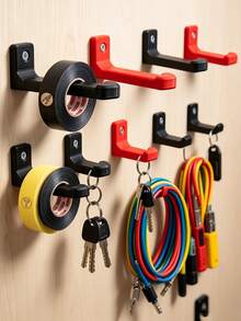 6/3/1pc Durable Wall-Mounted Tape Dispenser Storage Rack, Corrosion-Resistant Storage Shelf, Multi-Functional Reliable Hook, Suitable For Washi Tape, Studio, Craft Room, Garage Tool Organization, Kitchen, Closet Belt Storage And More - Multicolor - View 7