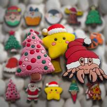 20-Piece Cute Cartoon Christmas-Themed PVC Shoe Charm Set – , Personalized Accessories For Clogs And Holiday Parties - Multicolor - View 10