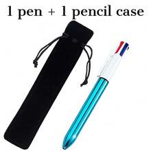 Customizable Retractable Ballpoint Pen Set With Pen Pouch, Laser Engraved Text, Replaceable 4-Color Ink Refills, Smooth Writing, Perfect For Office, Colleagues, School Supplies, And Back-To-School Gifts For Students And Teachers - Sets - View 23