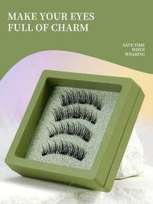 Magnetic False Eyelashes, Soft Natural 3D Fiber, Suitable For Various Occasions - View 3