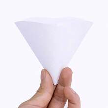100/200pcs Coffee Filter Paper, V-Shaped Coffee Filter Paper, Disposable Coffee & Tea Filter Paper, Suitable For Pour-Over Coffee And Drip Coffee Maker - White - View 7