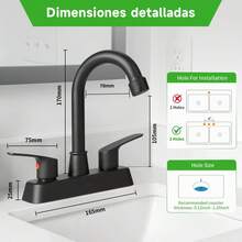 Basin Faucets - Black - Model B - View 8