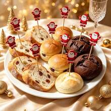 200/100/50/20/10pcs Christmas Gift Bamboo Skewers, Suitable For Christmas Party, Gathering, Appetizers, Holiday Picks, Cake Picks, Fruit Picks, Decoration - 2 - View 4