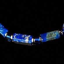 Casual Commuter Style Natural Lapis Lazuli Rectangular Column Vintage Imperial Blue Natural Crystal Beaded Bracelet, Handmade Gold-Plated Spacer Strong Rope, Premium Business Men's Gift For Boyfriend - Multicolor - View 4