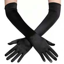 1 Pair Women's 21 Inch Long Gloves, Fashion Opera Gloves, Elbow Length Gloves, Performance Costume - Multicolor - View 3