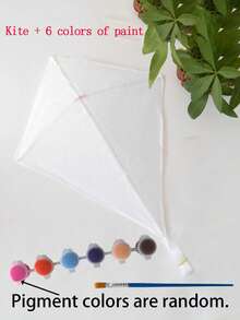 1 طقم طائرة ورقية من الماس DIY، يشمل خيط طائرة ورقية بطول 30 متر، إطار الطائرة الورقية و 4 أقلام ملونة، لوازم نشاط ترفيهي خارجي إبداعي - متعدد الألوان - مشاهدة 10