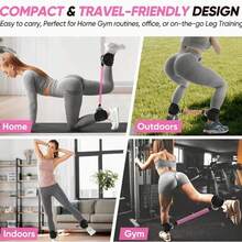 10pcs Yoga Resistance Band Set With Ankle Straps, Multi-Intensity Leg And Hip Shaping Fitness Training Equipment - B - View 5