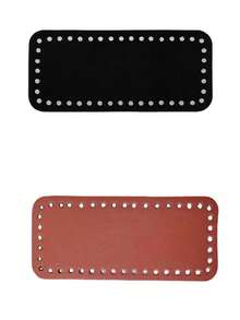 1pc PU Leather Crochet Bag Base, Rectangular Bag Bottom Support Board With Pre-Drilled Holes, Suitable For DIY Handmade Crochet Bags, Shoulder Tote Bags And Coin Purses, Practical Handmade Knitting Accessory - Multicolor - View 14